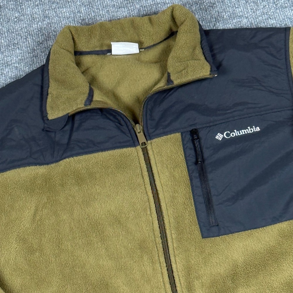 Columbia Full Zip Fleece Jacket XL Pockets Outdoor Gorpcore Fall Chest Pocket